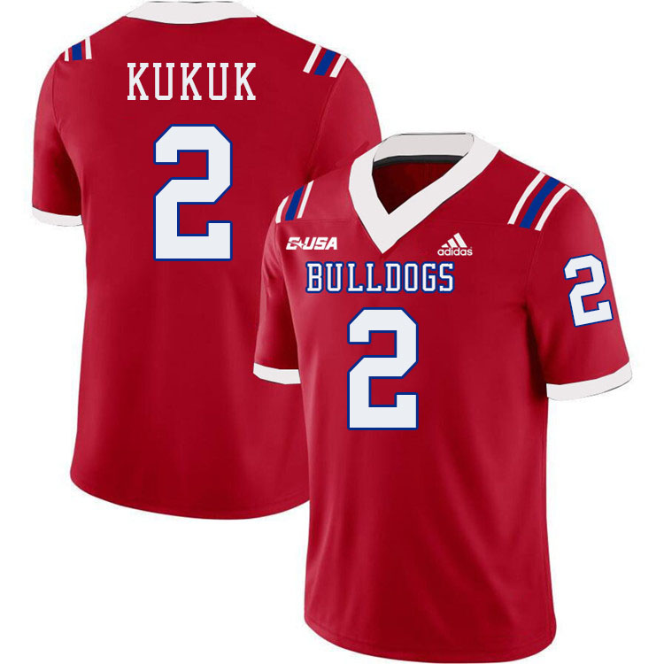 Trey Kukuk Louisiana Tech Jersey,LA Tech Bulldogs Football Jerseys,Uniforms,Gears-Red